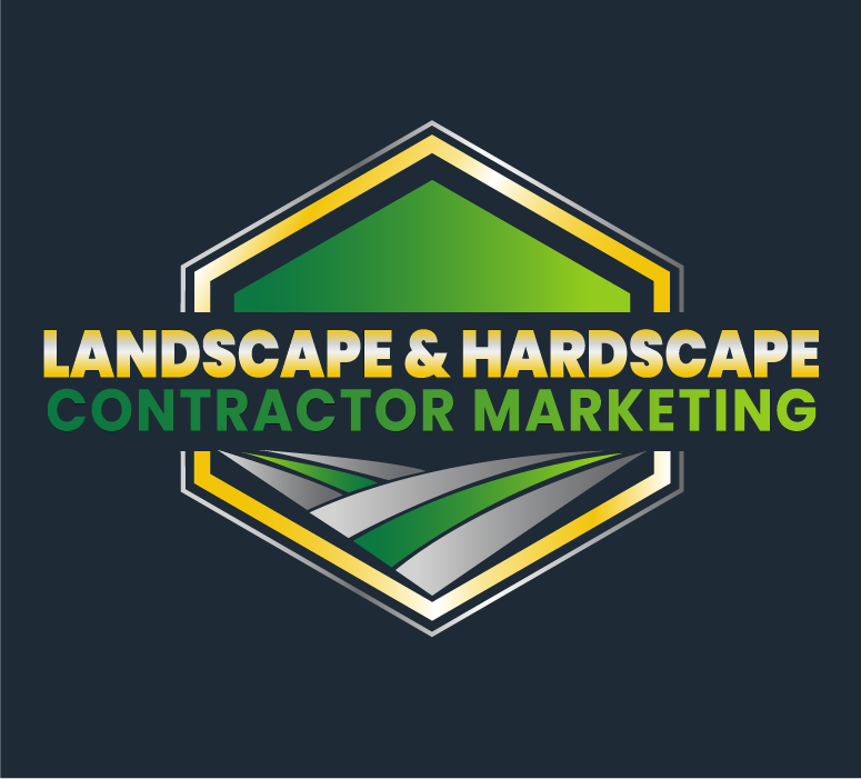 Landscape & Hardscape Contractor Marketing log with dark background