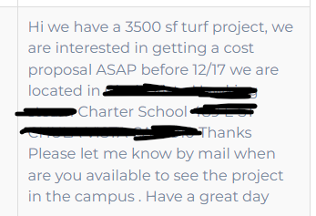 charter school artificial turf