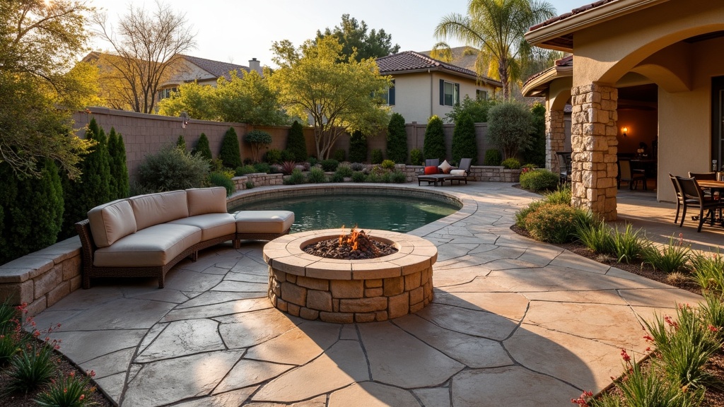 Anaheim, CA paver patio and fire pit