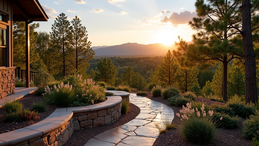 Anchorage, AK stone retaining wall and garden