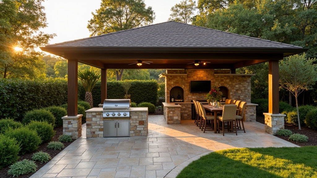 Arlington, TX outdoor kitchen and dining