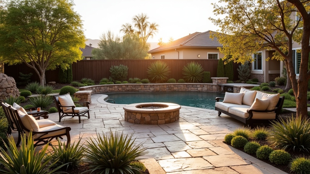 Bakersfield, CA paver patio and fire pit