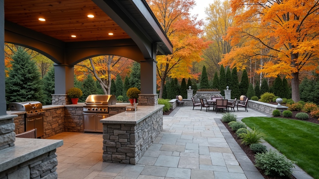 Boston, MA outdoor kitchen and dining