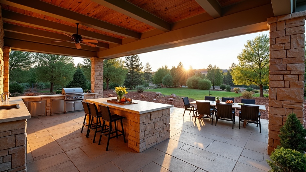 Boulder, CO outdoor kitchen and dining