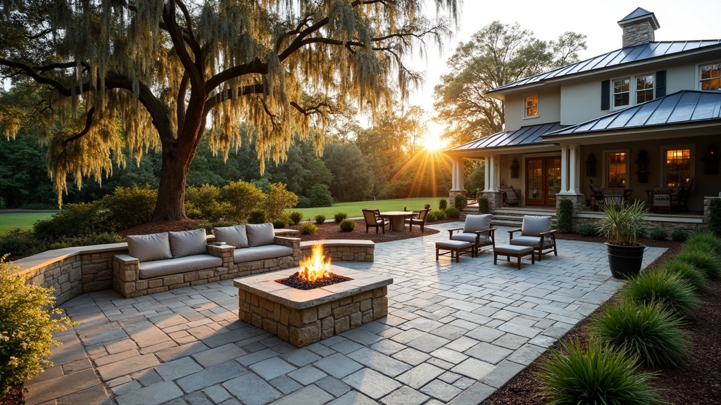 Charleston, SC paver patio and fire pit