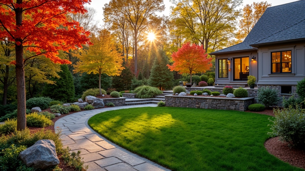 Chicago, IL stone retaining wall and garden