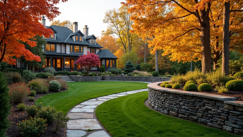 Cincinnati, OH stone retaining wall and garden