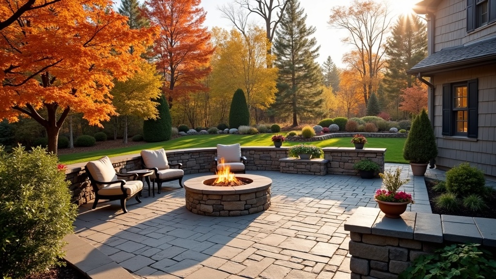 Cleveland, OH paver patio and fire pit