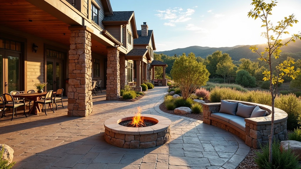 Colorado Springs, CO paver patio and fire pit