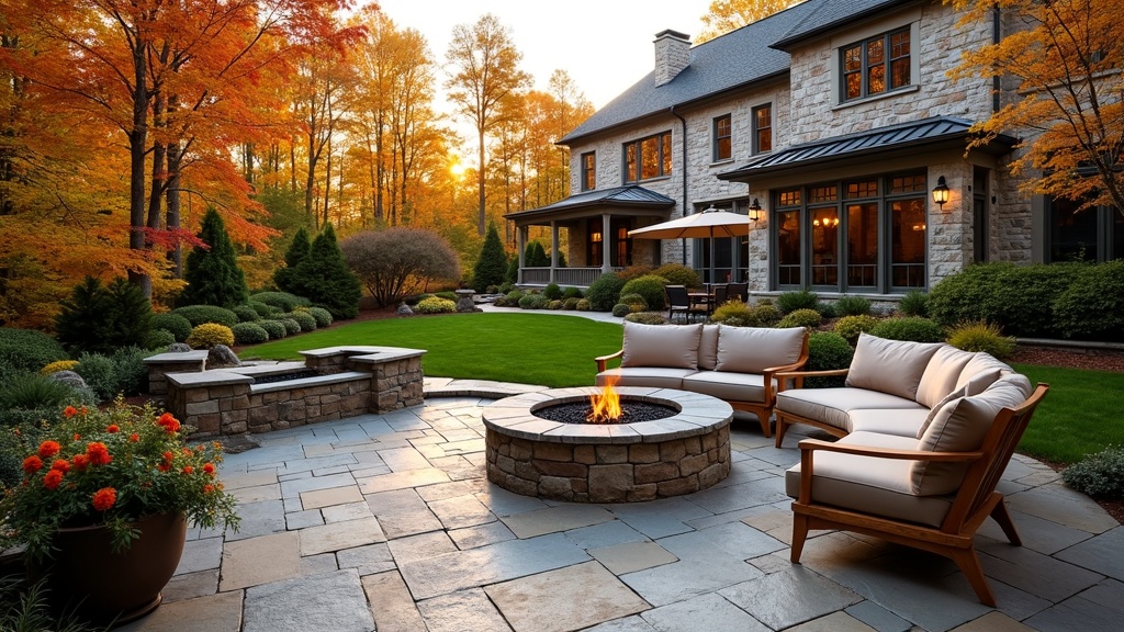 Columbus, OH paver patio and fire pit
