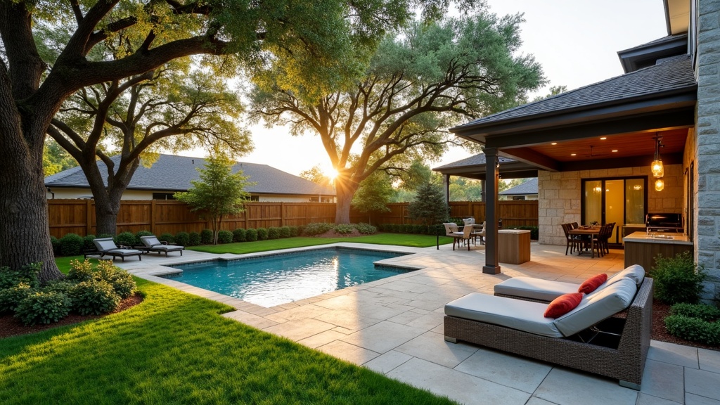 Dallas, TX landscape and hardscape outdoor living project