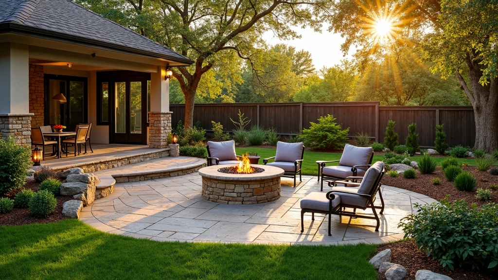 Dallas, TX paver patio and fire pit