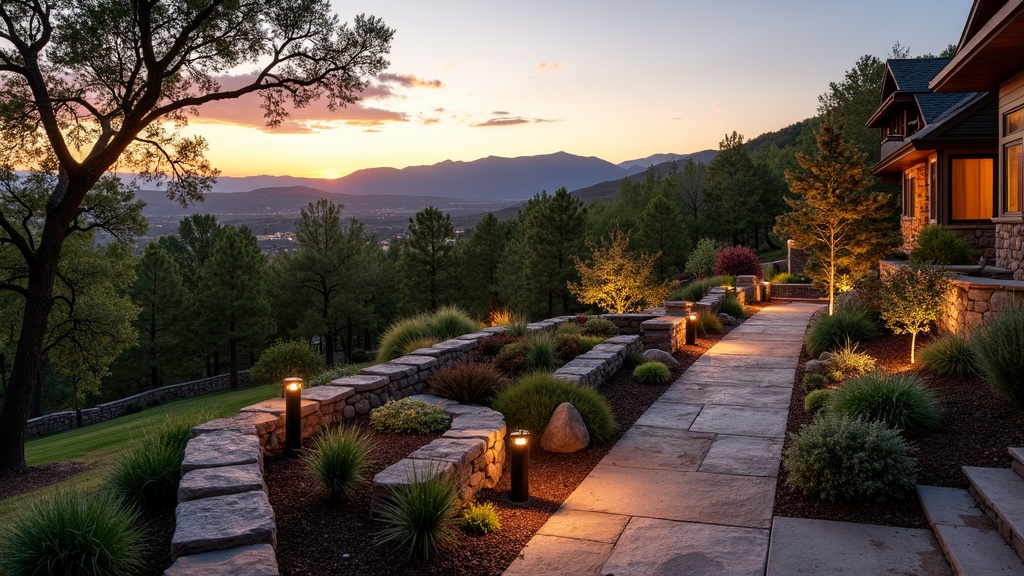 Denver, CO stone retaining wall and garden
