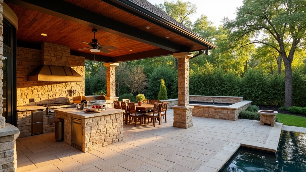 Fort Worth, TX outdoor kitchen and dining