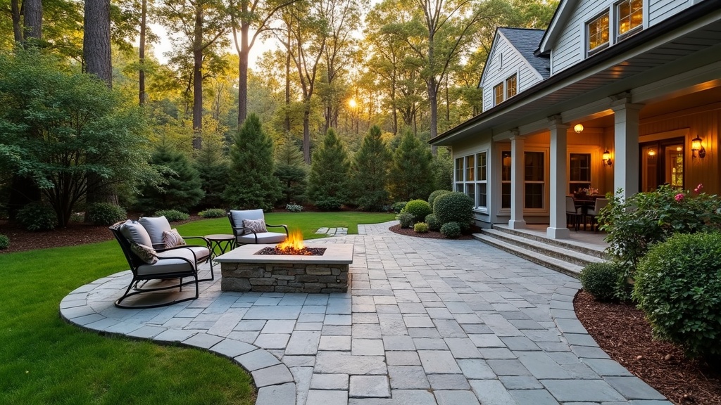 Franklin, TN paver patio and fire pit