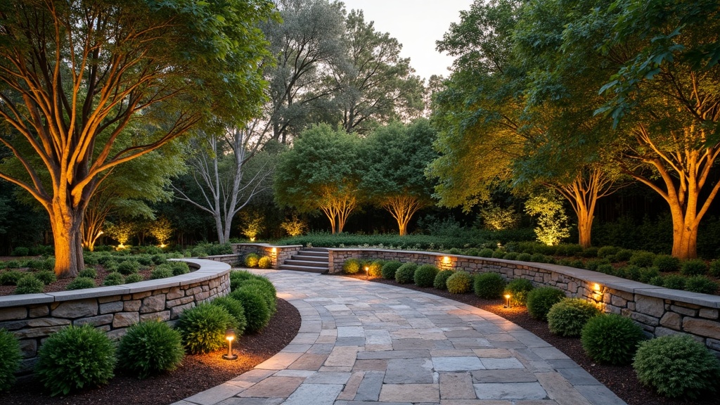 Franklin, TN stone retaining wall and garden