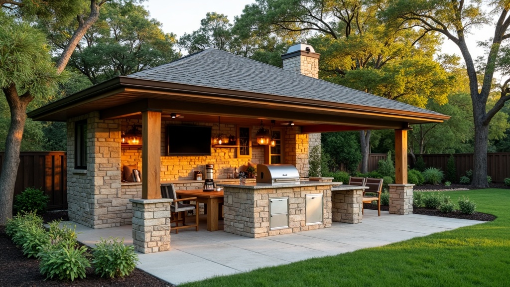 Irving, TX outdoor kitchen and dining