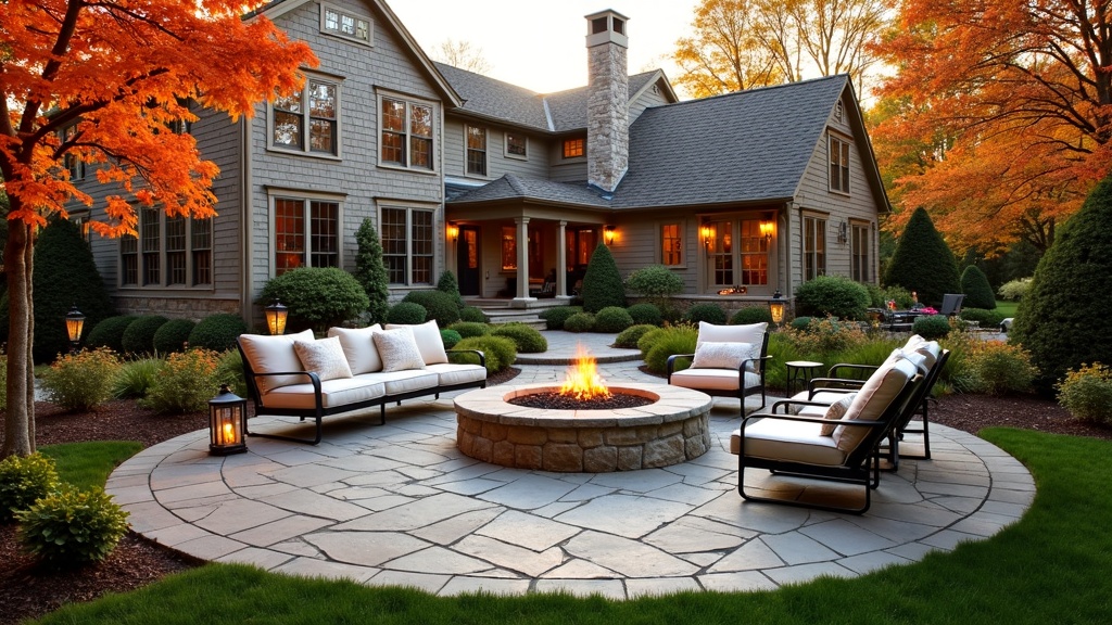 Jersey City, NJ paver patio and fire pit