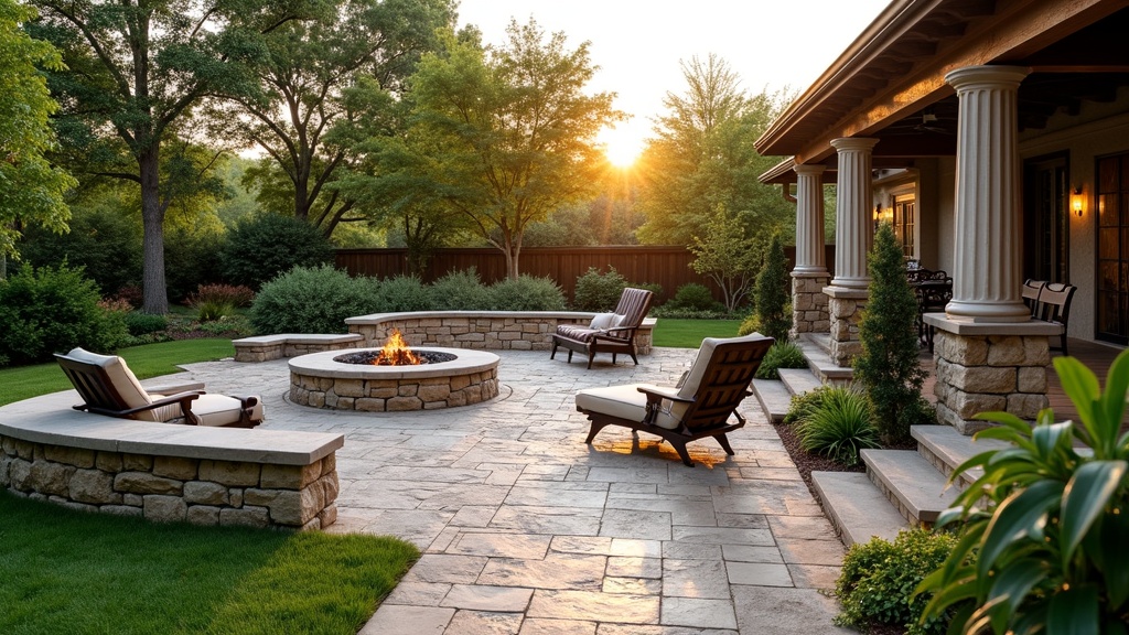 Katy, TX paver patio and fire pit