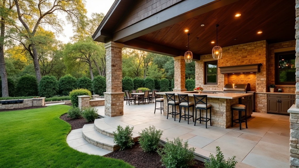 Katy, TX outdoor kitchen and dining