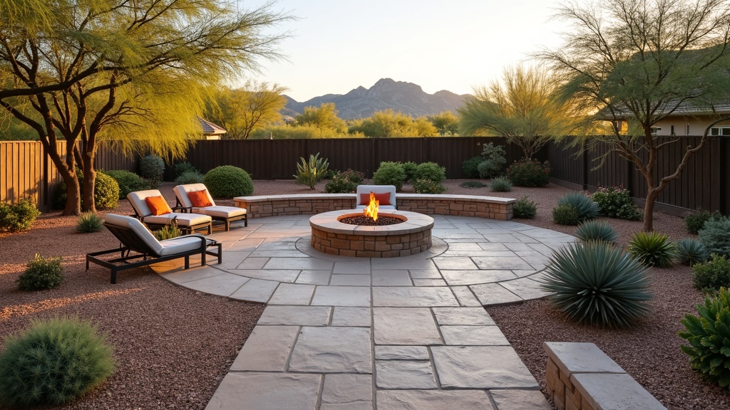 Laredo, TX paver patio and fire pit