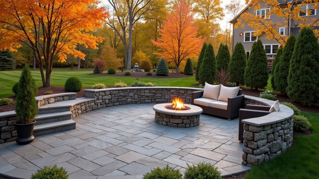 Lincoln, NE paver patio and fire pit