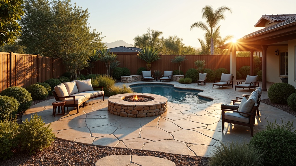 Los Angeles, CA paver patio and fire pit