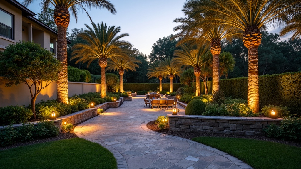 Miami, FL stone retaining wall and garden