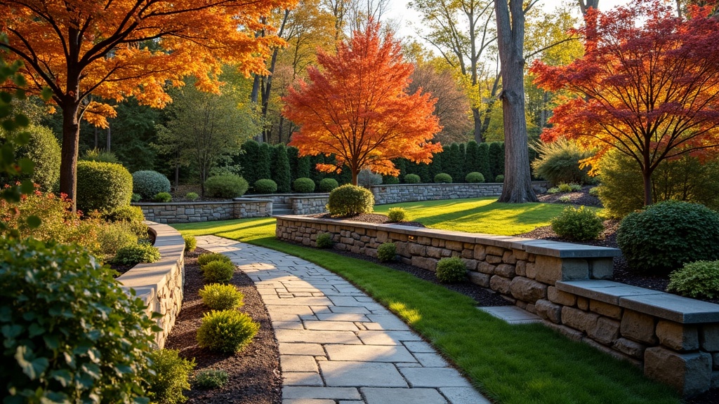 Minneapolis, MN stone retaining wall and garden