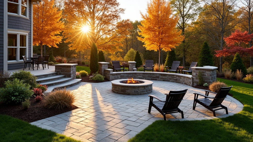 Naperville, IL paver patio and fire pit