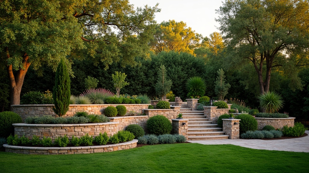 Plano, TX stone retaining wall and garden