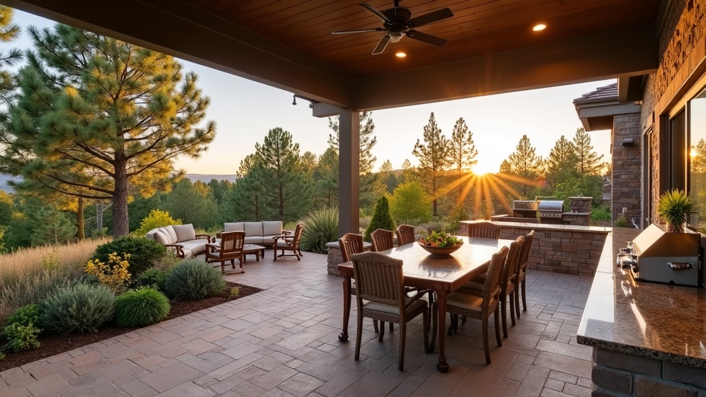 Portland, OR outdoor kitchen and dining