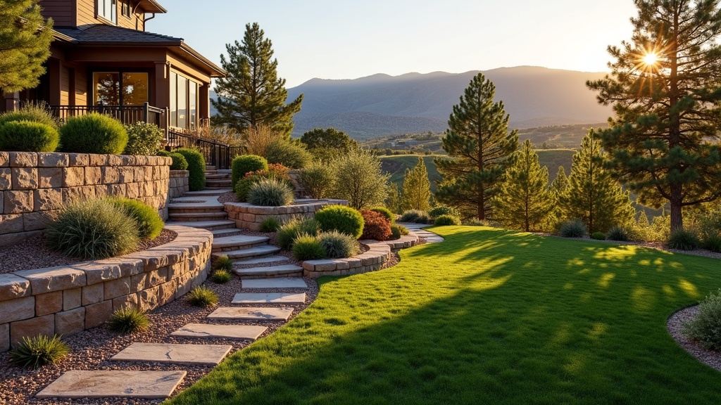 Portland, OR stone retaining wall and garden