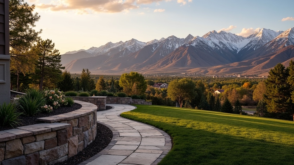 Reno, NV stone retaining wall and garden