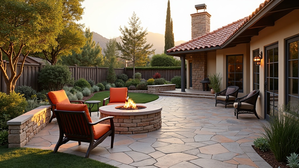 Sacramento, CA paver patio and fire pit