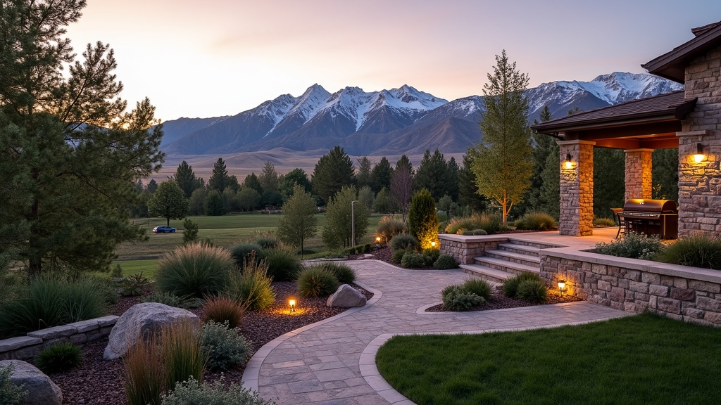 Salt Lake City, UT stone retaining wall and garden