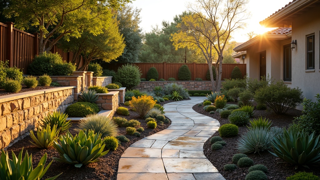 San Diego, CA stone retaining wall and garden