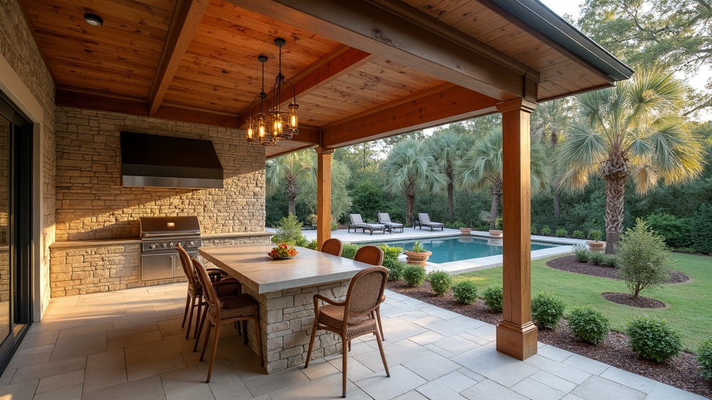 Savannah, GA outdoor kitchen and dining
