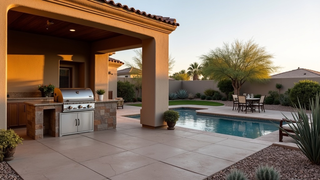 Scottsdale, AZ outdoor kitchen and dining