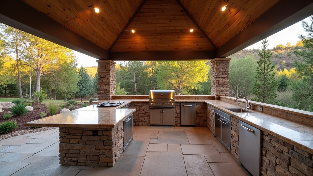 Seattle, WA outdoor kitchen and dining