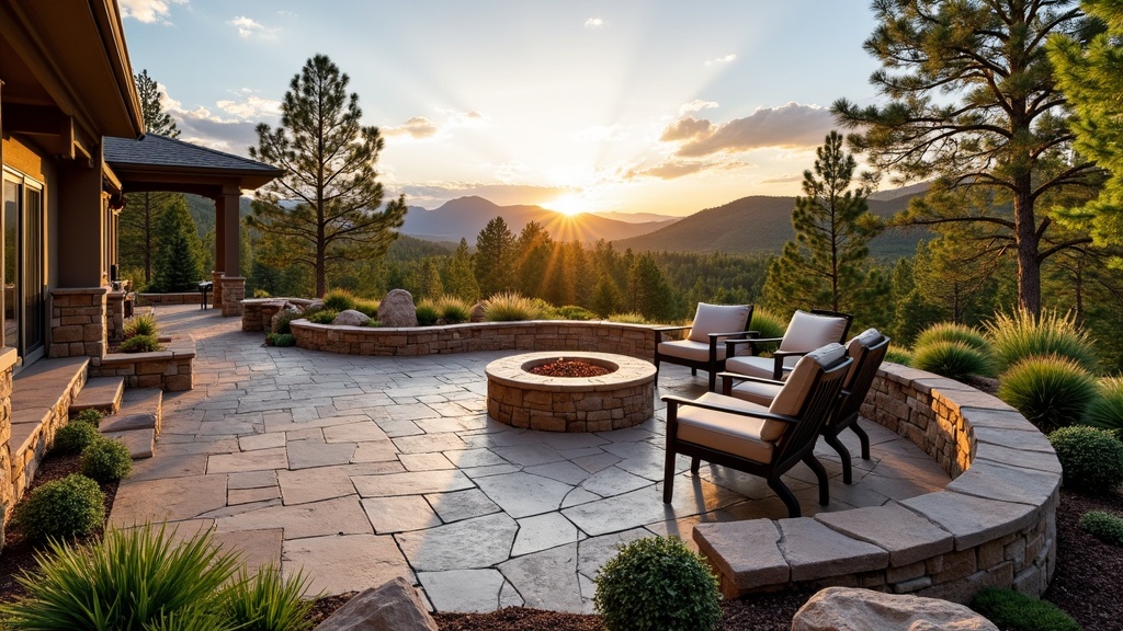 Spokane, WA paver patio and fire pit
