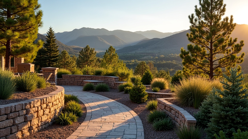 Spokane, WA stone retaining wall and garden