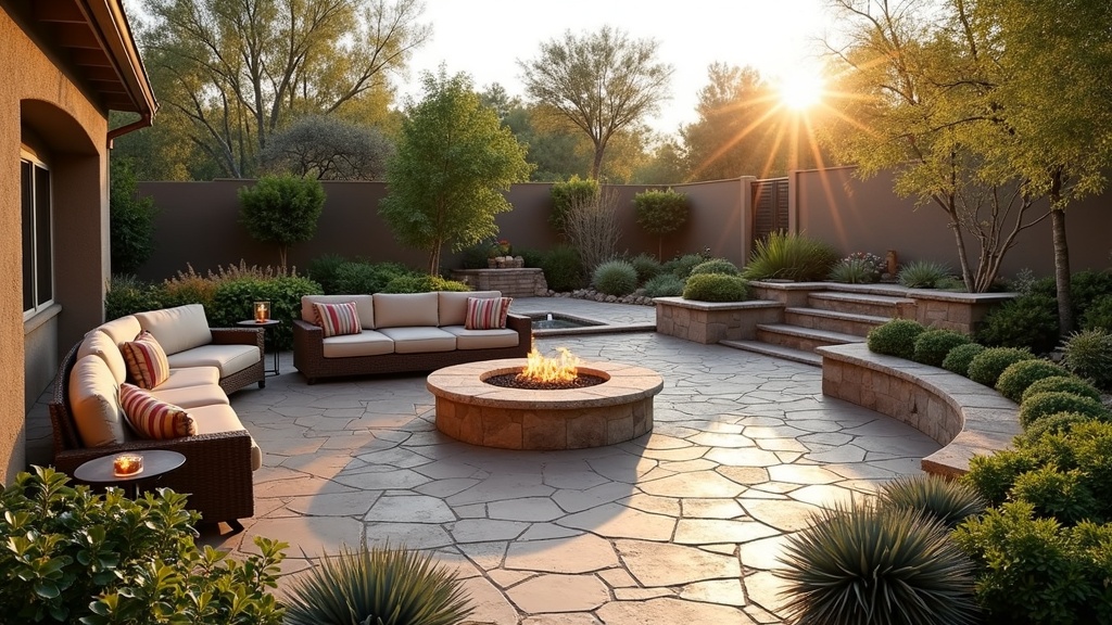 Stockton, CA paver patio and fire pit