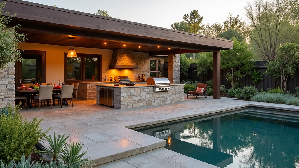 Stockton, CA outdoor kitchen and dining