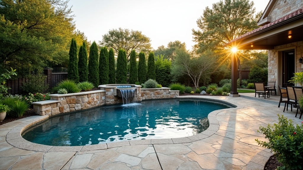 The Woodlands, TX pool and paver deck