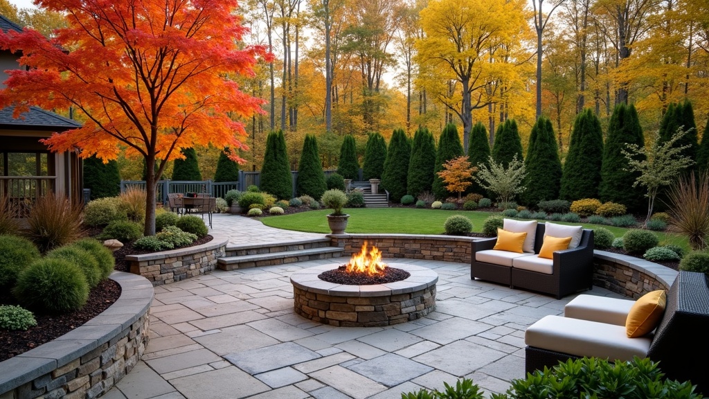 Wichita, KS paver patio and fire pit
