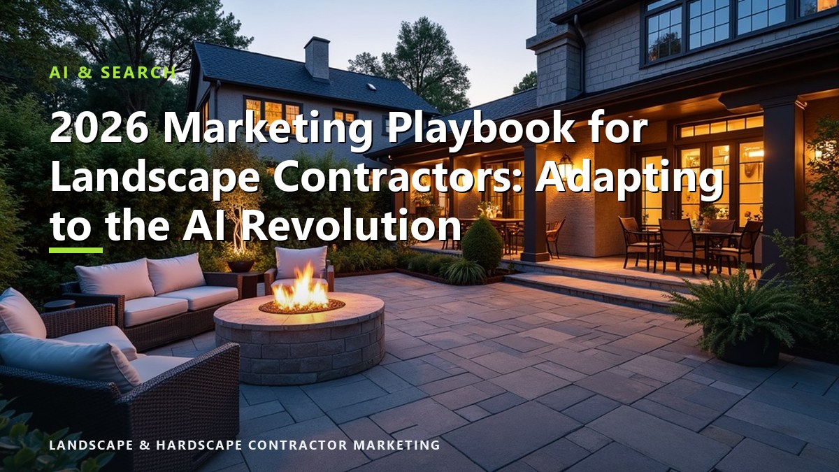 2026 Marketing Playbook for Landscape Contractors: Adapting to the AI Revolution