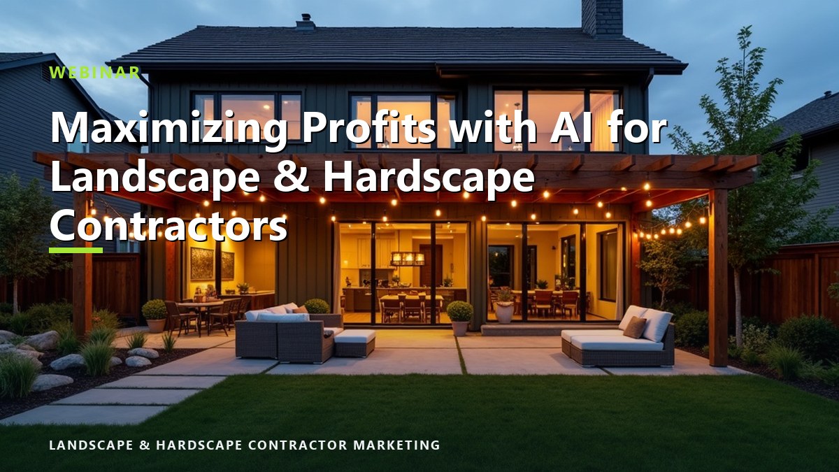 Maximizing Profits with AI for Landscape & Hardscape Contractors