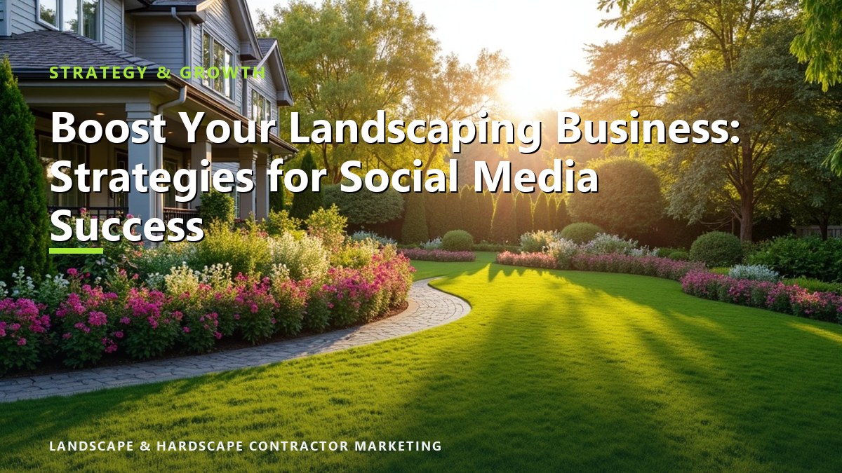 Boost Your Landscaping Business: Strategies for Social Media Success
