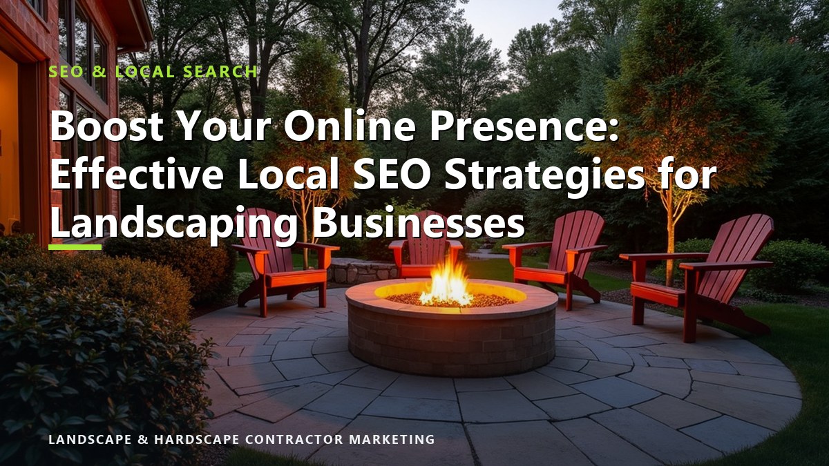 Boost Your Online Presence: Effective Local SEO Strategies for Landscaping Businesses